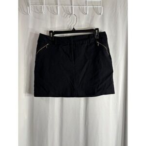 Express Black Zipper Pocket Mini‎ Skirt Women's Stretch Fit